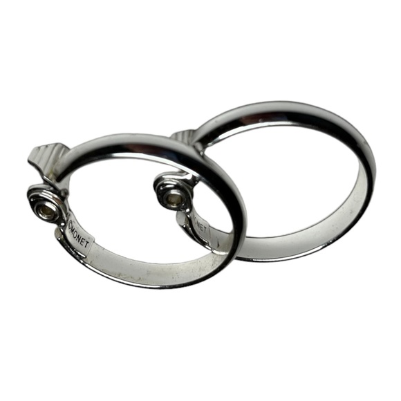 Monet Silver Tone Hoop Earrings - Picture 5 of 7